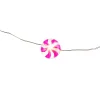 Gerson International Set Of 3 10Ft L Battery Operated Acrylic Candy Cane Micro Led Light String, 30 Warm White Lights