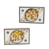 Gerson International Set Of 2 11-In Battery- Operated Lighted Laser Cut Wood Holiday Scene Wall Decor