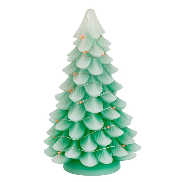 Gerson International Set Of 2 9.05-In H Battery- Operated Lighted Green Christmas Tree With Color Changing Led Lights