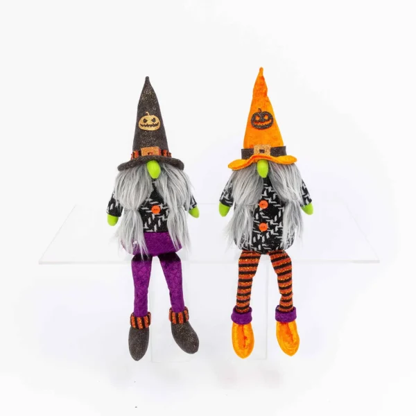 Gerson International Set Of 2, 16-In Plush Halloween Gnome Shelf Sitter