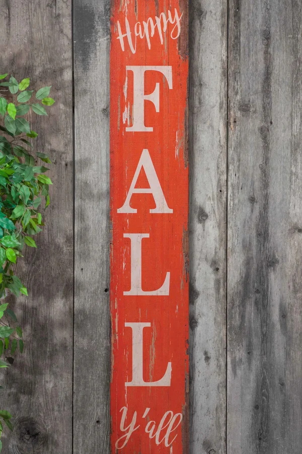Gerson International Set Of 2 47.25-Inch High Wood Harvest Porch Signs
