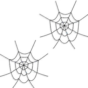 Gerson International Set Of 2 Lighted Spooky Halloween Spider Web, Battery Operated