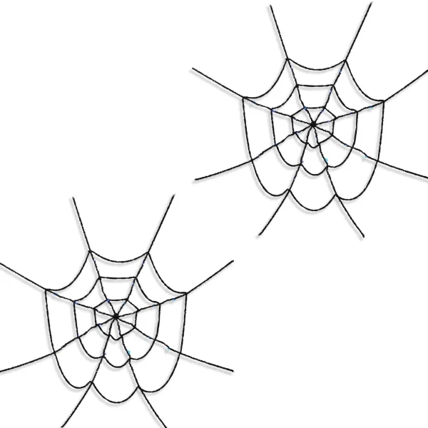 Gerson International Set Of 2 Lighted Spooky Halloween Spider Web, Battery Operated