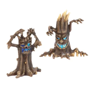 Gerson International Set Of 2 Lighted Spooky Halloween Haunted Tree Creepy Figurine