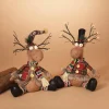 Gerson International Set Of 2 Moose Christmas Holiday Decor With Lighted Antlers