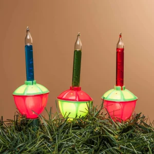 Gerson International Set Of 2 Retro Multicolor Bubble Vintage Christmas Lights