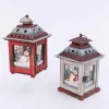Gerson International Set Of 2 Rustic Farmhouse Christmas Holiday Snowmen Lanterns
