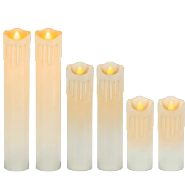 Gerson International Set Of 6 Spooky Floating Halloween Candles With Remote, Timer