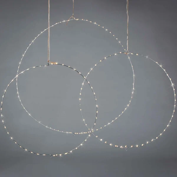 Gerson International Set Of 3 Whimsical Rings, Warm White Battery Operated Led