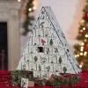 Gerson International Shabby Chic Wooden Vintage Christmas Tree Advent Calendar