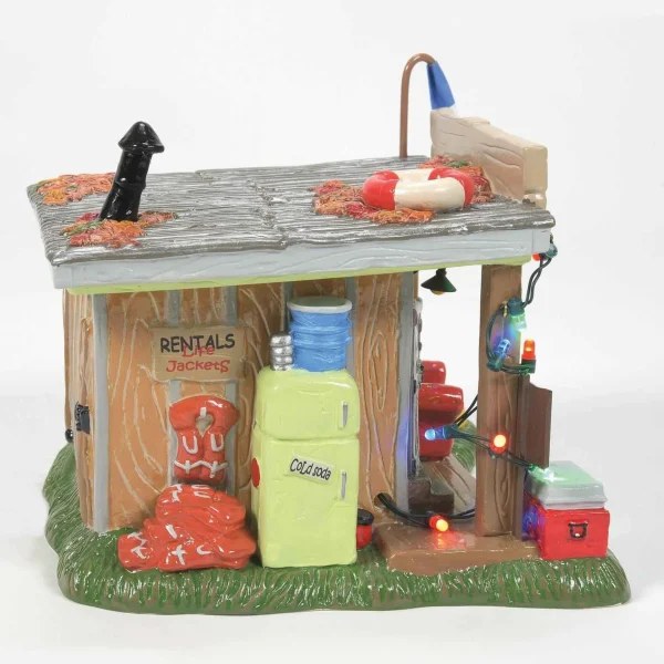 Enesco Snow Village Christmas Vacation Selling The Bait Shop #6011426