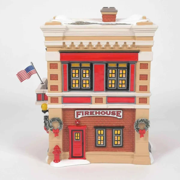 Enesco Snow Village Engine 223 Fire House #6011422