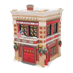 Enesco Snow Village Engine 223 Fire House #6011422