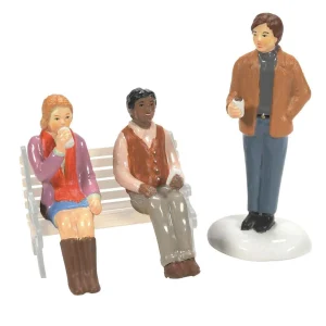 Enesco Snow Village Hipsters, Set Of 3 #6011431