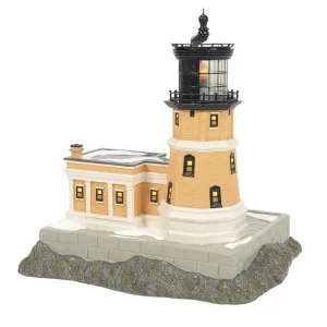 Enesco Snow Village Split Rock Lighthouse, Set Of 2 #6011420