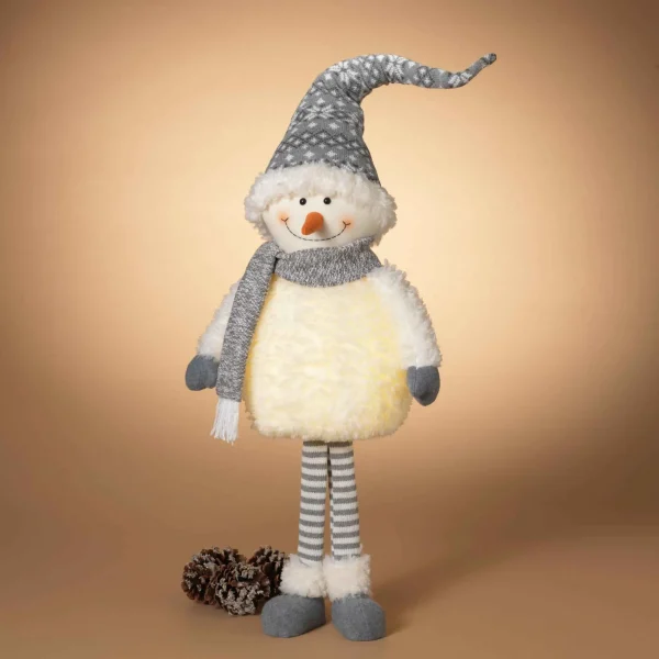 Gerson International Whimsical Christmas Lighted Standing Snowman Winter Figurine
