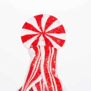 Gerson International Whimsical Traditional Peppermint Ribbon Christmas Candy Trees